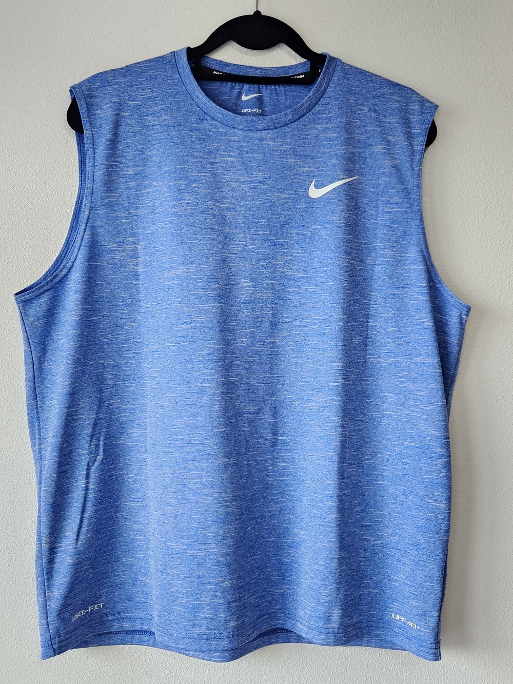 Nike Swim Men’s Blue Dri-FIT Sleeveless Training Shirt, Size Large